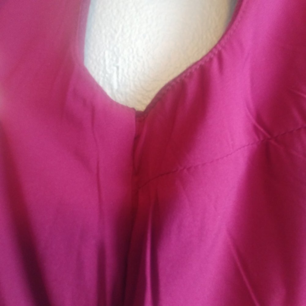 Modcloth raspberry burgundy wool sleeveless midi dress size 6 - Picture 4 of 7